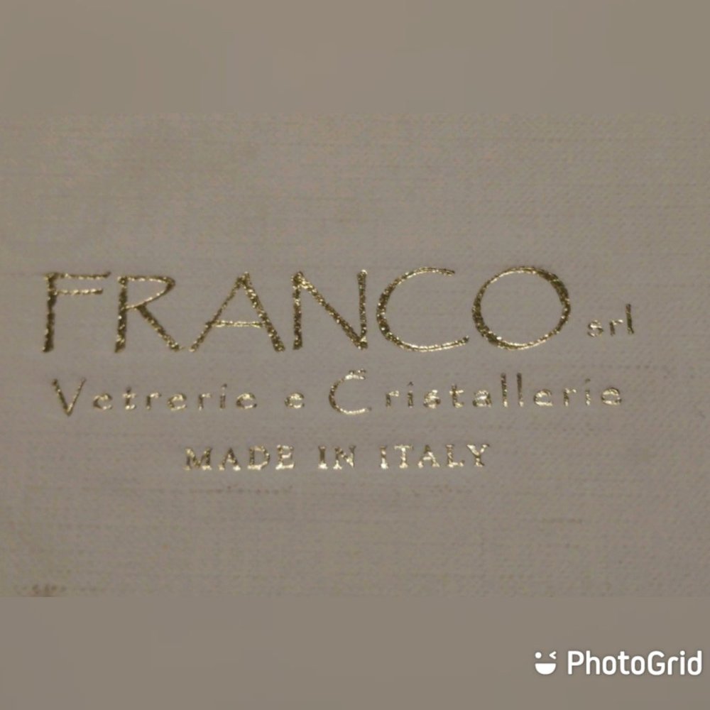Franco-Vetterie e' Cristal Erie Iridescent Amber Champagne Flutes - Picture 7 of 8